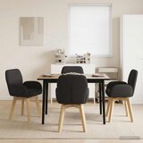  Okretne blagovaonske stolice 4 pcs Bouclé Crna 54 x 58 x 87 cm | Eponuda.com