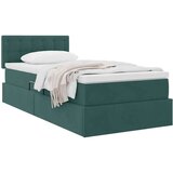  Postelja s shranjevanjem Temno zelena 90 x 190 cm Žamet, (5000100140) | Shoptok.si