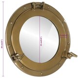  Stensko ogledalo viseče Ø38 cm aluminij in steklo | Shoptok.si