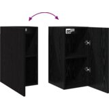  Set TV komoda s policom Zidne s pohranom s vratima 7 pcs Crni hrast 30.5 x 30 x 60 cm | shoptok.hr