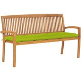  IvdaXL Složiva vrtna klupa s jastukom 159 cm od masovne tikovine | shoptok.hr