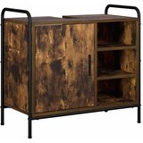  Set ormarića za kupaonicu 4 kom. Dimljeni hrast - Dimljeni hrast Kupaonski ormarić (1 vrata i 1 polica) + viseći ormarić + kupao | shoptok.hr