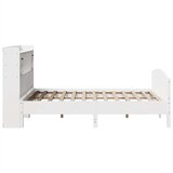 vidaXL Krevet s regalom z knjige bez madraca bijeli 160x200cm borovina | shoptok.hr