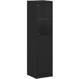  The Living Store Visoka omara s steklenimi vrati črna 35x37x142 cm - Visoka Omara, (21453381) | Shoptok.si