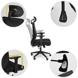 Modern Home ergonomska uredska stolica s okretnim mehanizmom i podesivom visinom – crna | shoptok.hr
