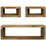  Set TV komoda s policom 3 pcs Smeđa Čvrsto drvo manga | shoptok.hr