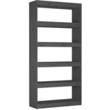 Furnova Knjižna omara/pregrada siva 80x30x167,4 cm trdna borovina, (21950917) | Shoptok.si