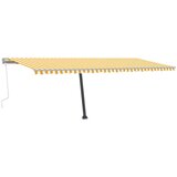  Samostojeća tenda na ručno uvlačenje 600 x 300 cm žuto-bijela | shoptok.hr