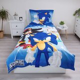 Jerry Fabrics Modra enojna otroška posteljnina iz mikrovlaken 140x200 cm Sonic – | Shoptok.si