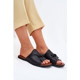 EVENTO Women's flat sandals with decorative tying black Norela | ePonuda.com