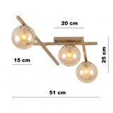  Stropno svetlo SMART 3xE14/10W/230V bež/zadimljeno bež | Eponuda.com