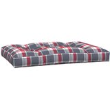  Jastuci za palete 2 kom crveni karirani od tkanine Šarena 120 x 80 x 12 cm | Shoptok.si