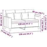  Dvosjed od tkanine krem 120 cm | shoptok.hr