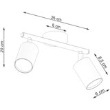  Sollux SL.1127 - Spot svetiljka LEMMI 2xGU10/40W/230V crna | Eponuda.com