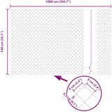  Ograda od lančane veze 10 x 1,4 m Čelik Siva | shoptok.hr
