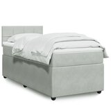 Maison Chic Box spring postelja - Vzmetna postelja z vzmetnico svetlo siv 90x190 cm žamet SL16831, (21894914) | Shoptok.si