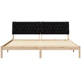  Krevetni okvir s tapiciranim uzglavljem Smeđa 200 x 200 cm | shoptok.hr