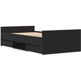  Krevetna konstrukcija s ladicama Crni hrast 203 x 93 x 50 cm | shoptok.hr
