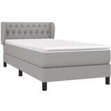 Box spring krevet s madracem svjetlosivi 90x190 cm od tkanine | shoptok.hr