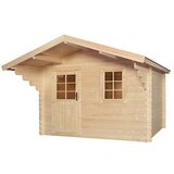 KIEHNHOLZ Vrtna hiška Stockholm 3 (Zunanje dimenzije vključno s strešnim previsom (Š x G): 340 x 393 cm, Les, Rjava) | Shoptok.si