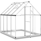  Staklenik s okvirom srebrni 224 x 169 x 202 cm aluminijski | Eponuda.com
