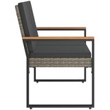  Vanjska klupa Siva i tamno siva 107 x 61 x 80 cm poliratan | shoptok.hr
