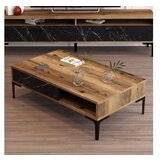 Hanah home sto za dnevnu sobu istanbul walnut black marble | ePonuda.com