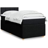 Krevet s oprugama i madracem crni 100 x 200 cm od tkanine | shoptok.hr