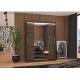 ADRK Drsna omara INESS 150 z ogledalom in LED osvetlitvijo - ČOKOLADA | Shoptok.si