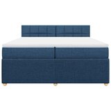 Krevet s oprugama i madracem plavi 200 x 200 cm od tkanine | shoptok.hr
