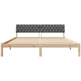  Okvir kreveta smeđe i tamnosivo 180 x 200 cm Masivna borovina | shoptok.hr