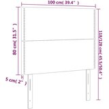  Uzglavlje tamnozeleno 100x5x118/128 cm baršunasto | shoptok.hr