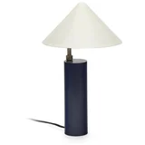 Temno modra namizna svetilka s kovinskim senčilom (višina 42 cm) Shiva –
