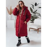 DStreet Kurtka damska zimowa długa pikowana COZYSEASON bordowa | Shoptok.si