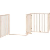 vidaXL Ograda za pse z vrati zložljiva 12 panelov 960 cm topolovina | Shoptok.si