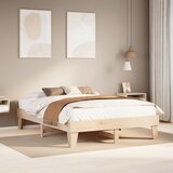 Maison Chic Posteljni okvir - Dvoposteljna postelja - Zakonska postelja brez vzmetnice 150x200 cm trdna borovina-J10955, (21763045) | Shoptok.si