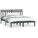Furnova Posteljni okvir siv 150x200 cm trden les, (21940163) | Shoptok.si