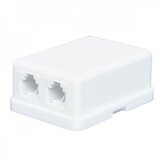 Nazidna razvodna elit+ nazidna razvodna kutija za tel.kabl 2 utičnice 6p/4c samolepiva bela ( EL9026 ) Cene