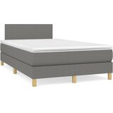 Krevet box spring s madracem tamnosivi 120 x 190 cm tkanina | shoptok.hr