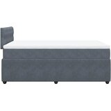 Box spring krevet s madracem tamnosivi 120 x 200 cm baršunasti | shoptok.hr