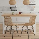  Stolica za blagovanje 2 pcs Prirodna 41 x 55 x 85 cm | shoptok.hr