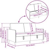 SOFA s pohranom Vinska crvena 152 x 78 x 87 cm Poliester | Eponuda.com