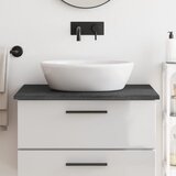  Kopalniški pult temno siv 80x50x2 cm obdelan trden les Cene