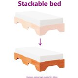  Okvir kreveta bez madraca koji se može složiti vosak smeđi drvo | shoptok.hr