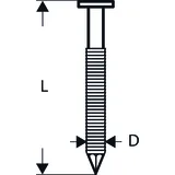 ekser sa prugama okrugla glava SN21RK 90RG 2608200038, 3,1 mm, 90 mm, pocinkovana, nabrazdana
