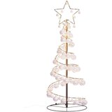 vidaXL LED božićno drvce s kuglicama 80 LED toplo bijelo 120 cm | shoptok.hr