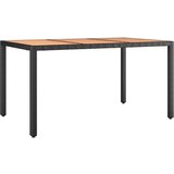  5-dijelni vrtni bistro set od poliratana s jastucima crni - 150 x 90 x 75 cm Bez naslona za noge 4 | shoptok.hr