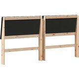 vidaXL Tapecirani uzglavlje Crna 200 cm Čvrsto borovo drvo | shoptok.hr