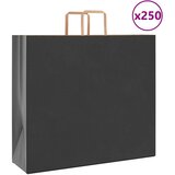  Papirnate vrećice 250 kom s ručkama crne 54x15x49 cm | Eponuda.ba