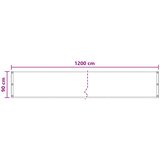  Balcony ekran Sivosmeđa 90 x 1200 cm HDPE i Aluminij | shoptok.hr